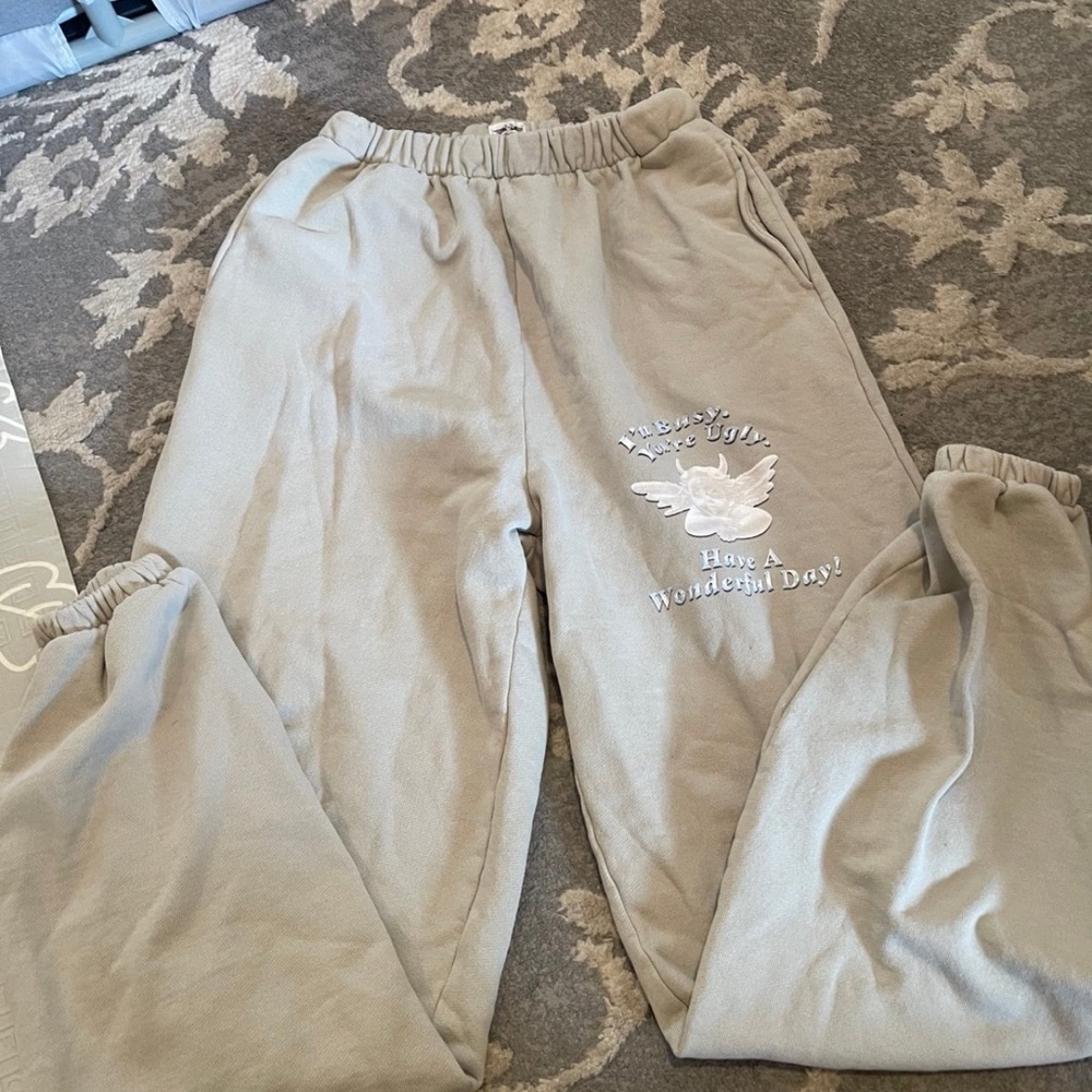 Boys Lie Sweatpants with Angel Graphic